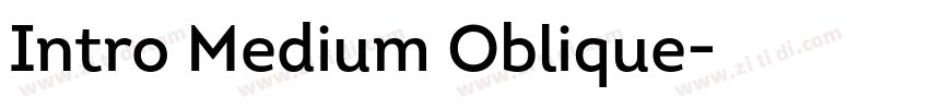 Intro Medium Oblique字体转换